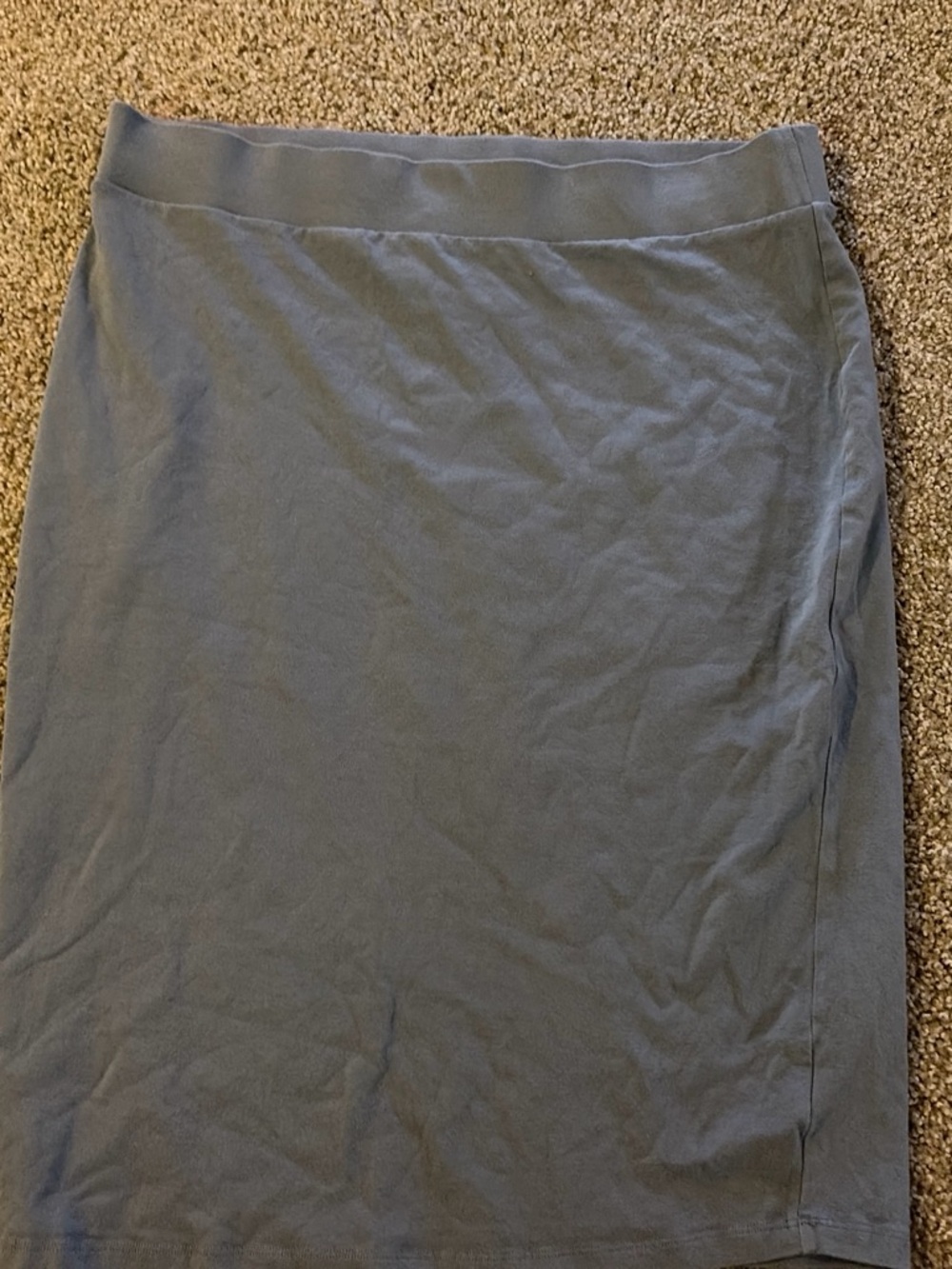 Zenana Outfitters Slate Blue Pencil Skirt